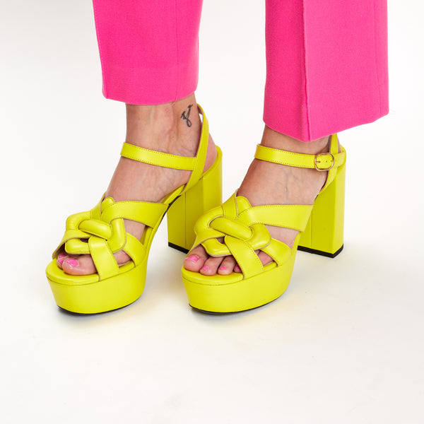 Kunoka ANNA platform sandal - Lemonpeel Platform Sandal yellow