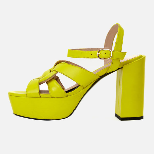 Kunoka ANNA platform sandal - Lemonpeel Platform Sandal yellow