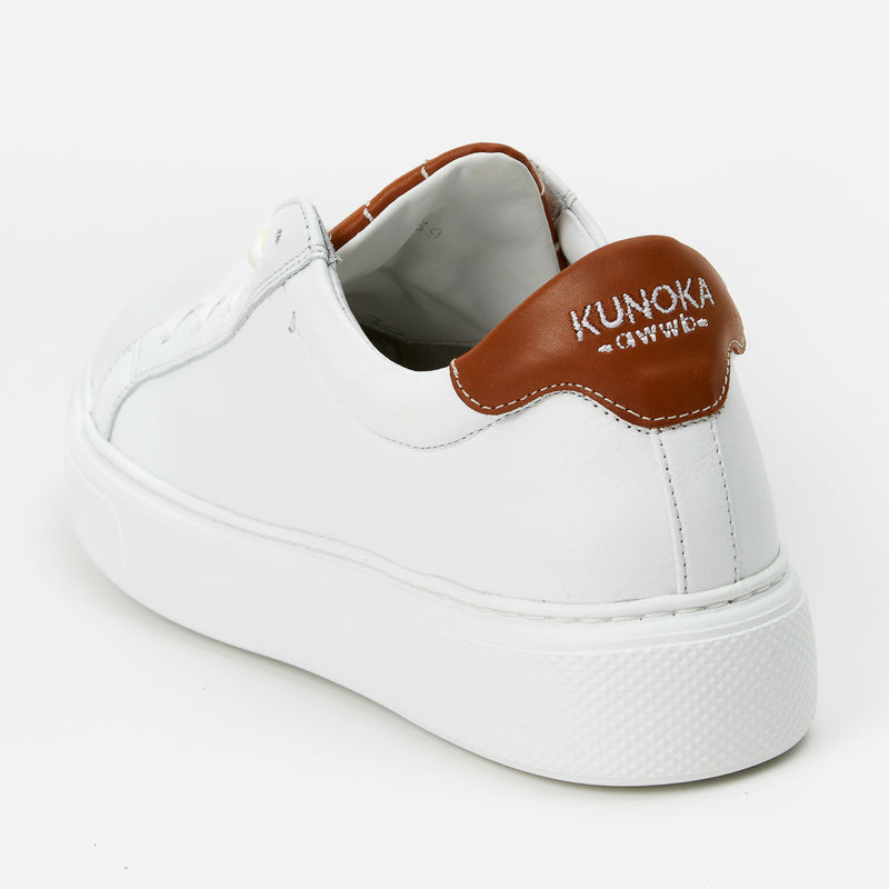 Kunoka LENA low sneaker - Chestnut Low Sneaker white