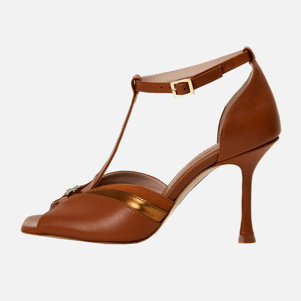 Kunoka MURIEL high heel sandal - Chestnut High Heel Sandal brown