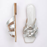 Kunoka SYLVIE flat sandal - Junco Flat Sandal silver