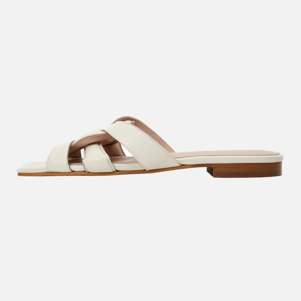 Kunoka SYLVIE flat sandal - Salty Flat Sandal white