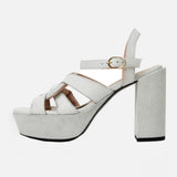 Kunoka ANNA platform sandal - Lily Platform Sandal white