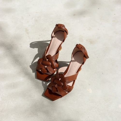 CLAIRE high heel sandal - cuoio