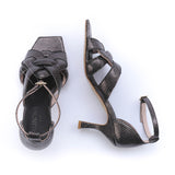 Kunoka CLAIRE high heel sandal - serpent black High Heel Sandal black