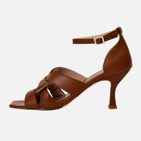 Kunoka CLAIRE high heel sandal - Chestnut High Heel Sandal brown