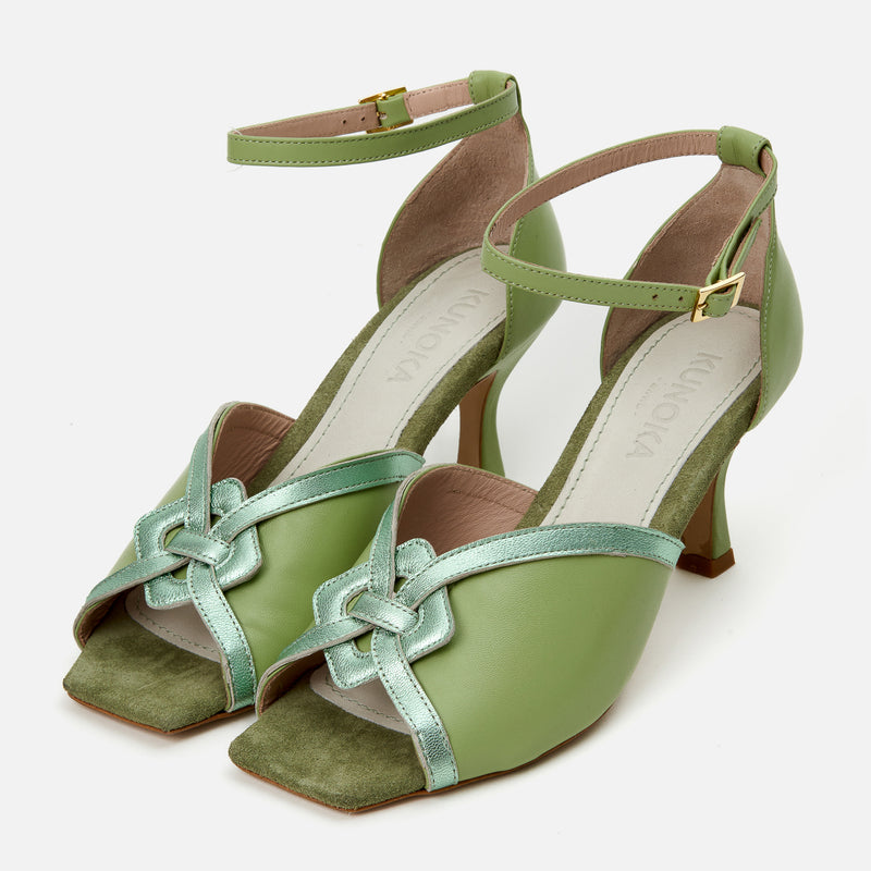 Kunoka COLETTE high heel sandal - Mint High Heel Sandal mint