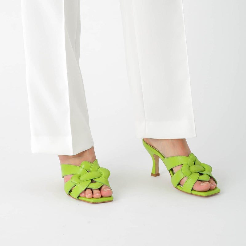 Kunoka CYNTHIA high heel sandal - Lime High Heel Sandal green