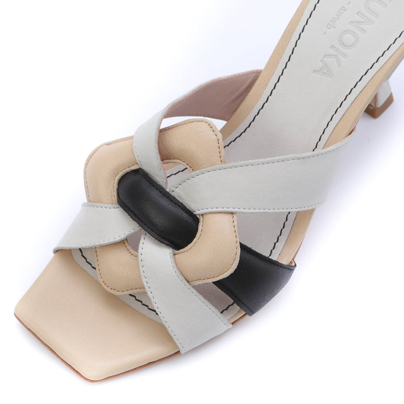 Kunoka CYNTHIA high heel sandal - multi latte High Heel Sandal beige