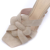 Kunoka CYNTHIA high heel sandal - nubuck beige High Heel Sandal beige