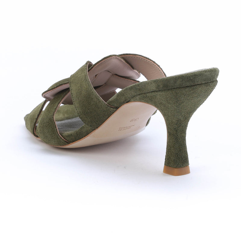 Kunoka CYNTHIA high heel sandal - nubuckkhaki High Heel Sandal green