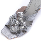 Kunoka CYNTHIA high heel sandal - silver High Heel Sandal silver