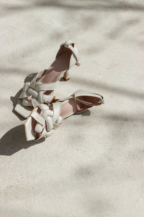 CLAIRE high heel sandal - off white