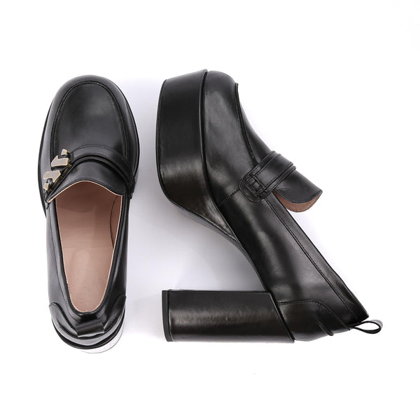 Kunoka EMMANUELLE platform loafer - black Loafer black