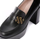 Kunoka EMMANUELLE platform loafer - black Loafer black