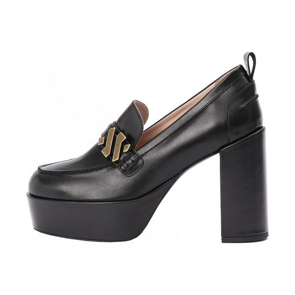 Kunoka EMMANUELLE platform loafer - black Loafer black