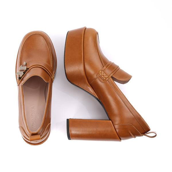 Kunoka EMMANUELLE platform loafer - brown Loafer brown