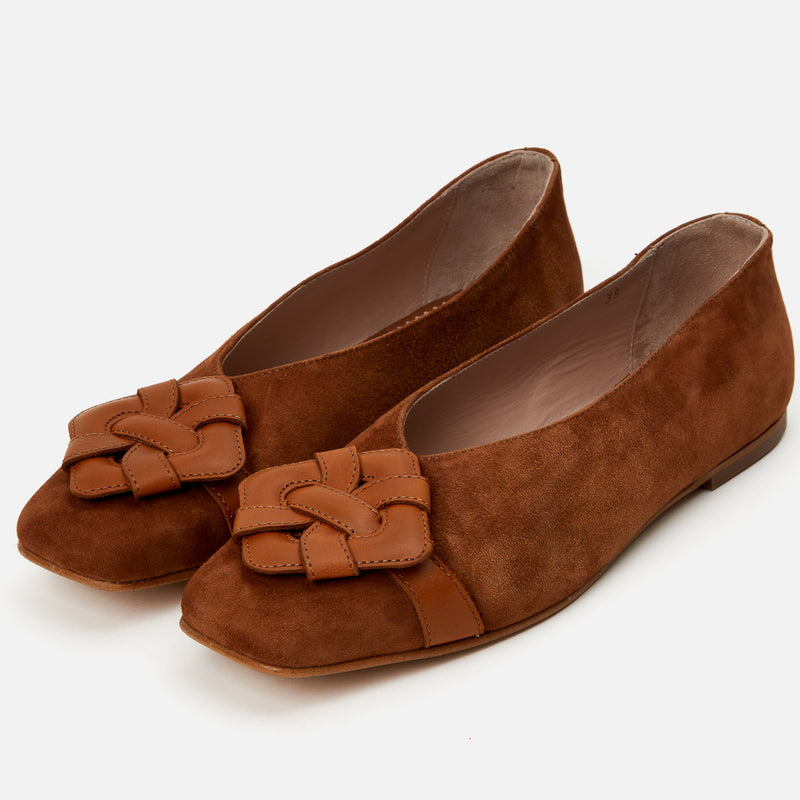 Kunoka LUCIE ballerina - Chestnut Ballerina brown