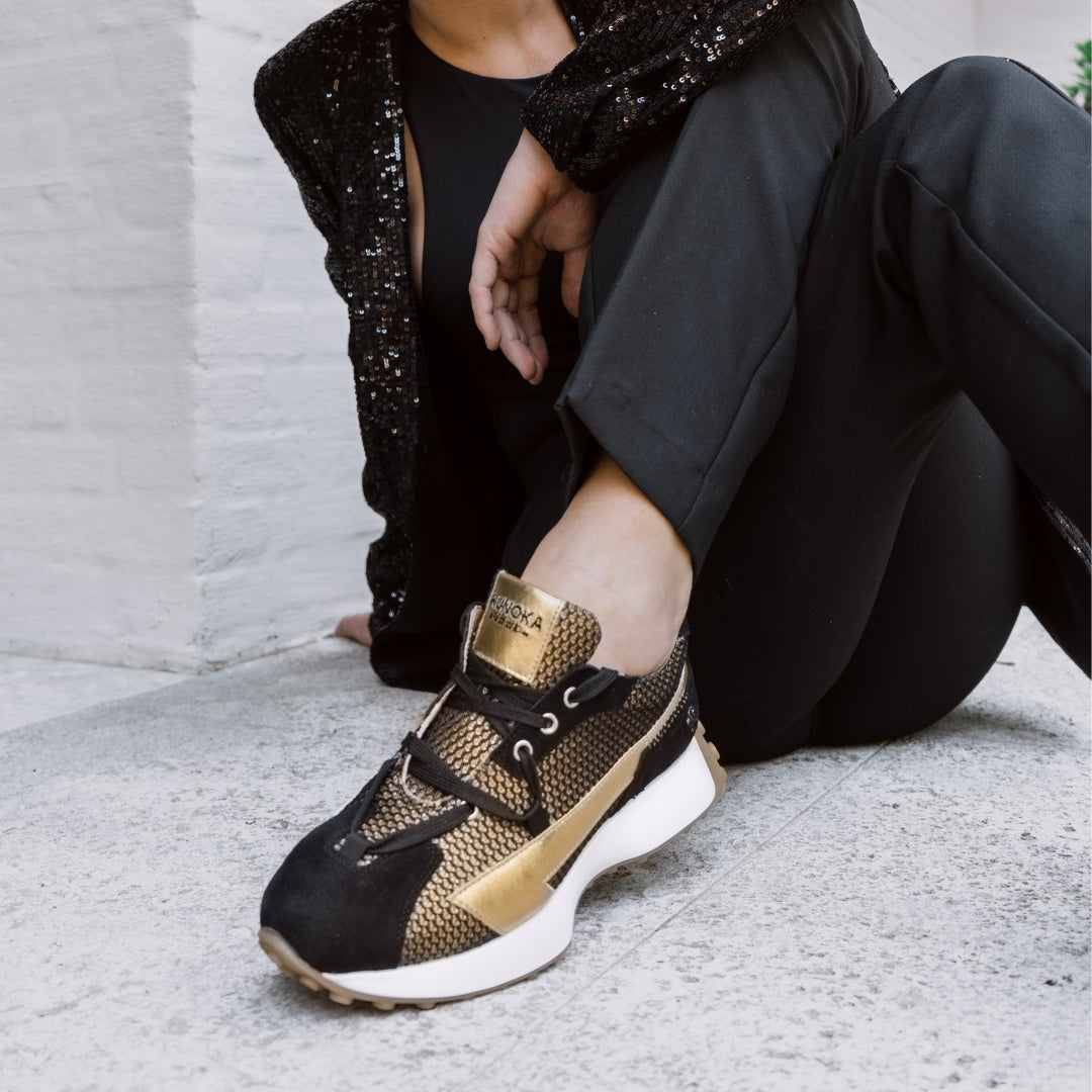 Kunoka LUNA platform sneaker - Maple Platform Sneaker black