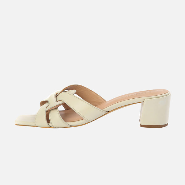 Kunoka MARTINE block heel sandal - off white High Heel Sandal white