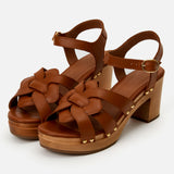 Kunoka MILOU clog sandal - Chestnut Clog Sandal brown