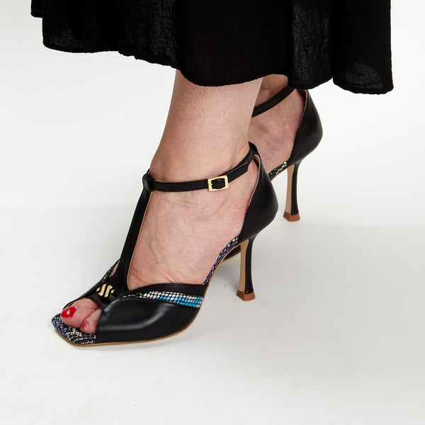 Kunoka MURIEL high heel sandal - Black Vipera High Heel Sandal black