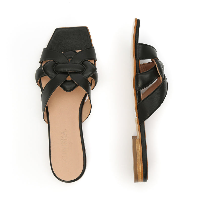 Kunoka SYLVIE flat sandal - black Flat Sandal black