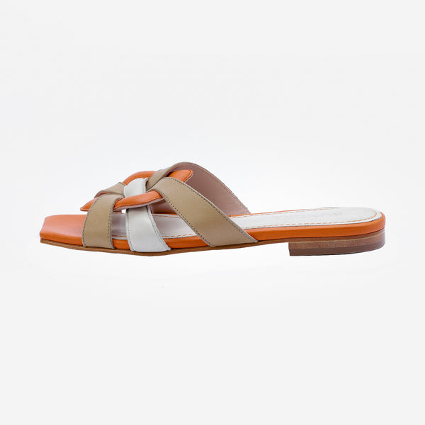 Kunoka SYLVIE flat sandal - multi orange Flat Sandal orange