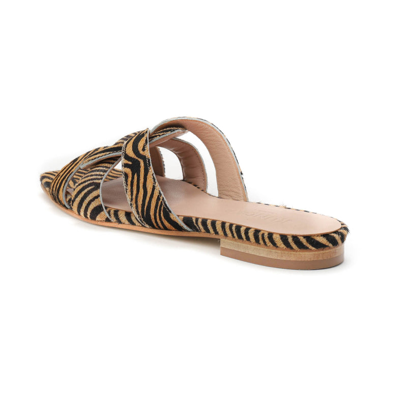 Kunoka SYLVIE flat sandal - quagga Flat Sandal beige
