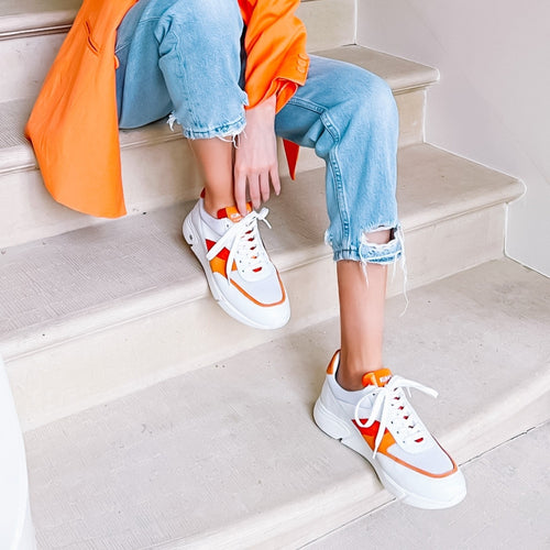 ARI platform sneaker - oranje