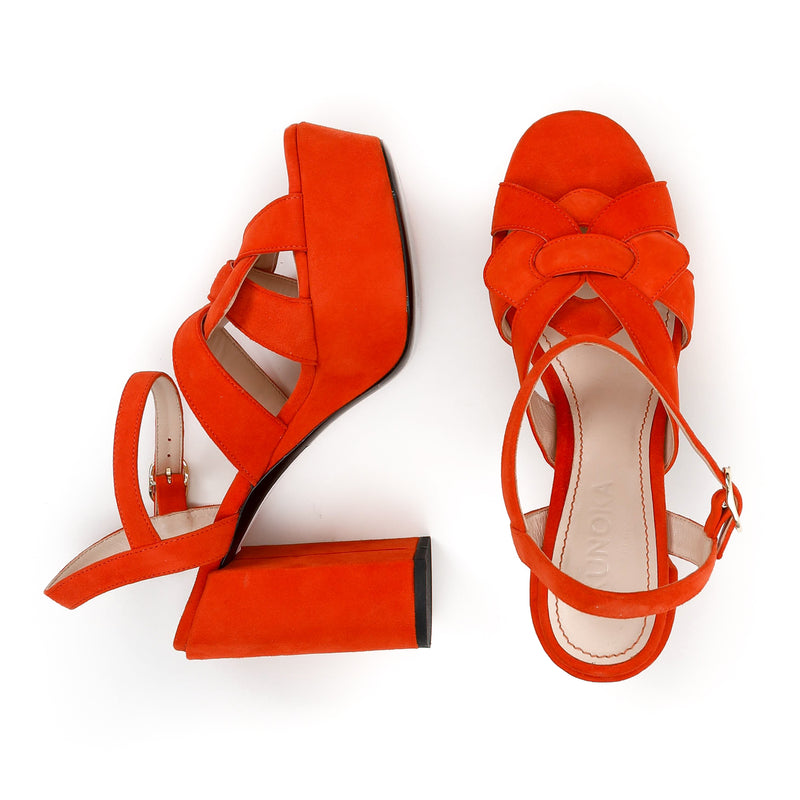Kunoka ANNA platform sandal - Plover Platform Sandal orange