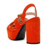 Kunoka ANNA platform sandal - Plover Platform Sandal orange