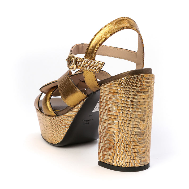 Kunoka ANNA platform sandal - bronzite Platform Sandal gold