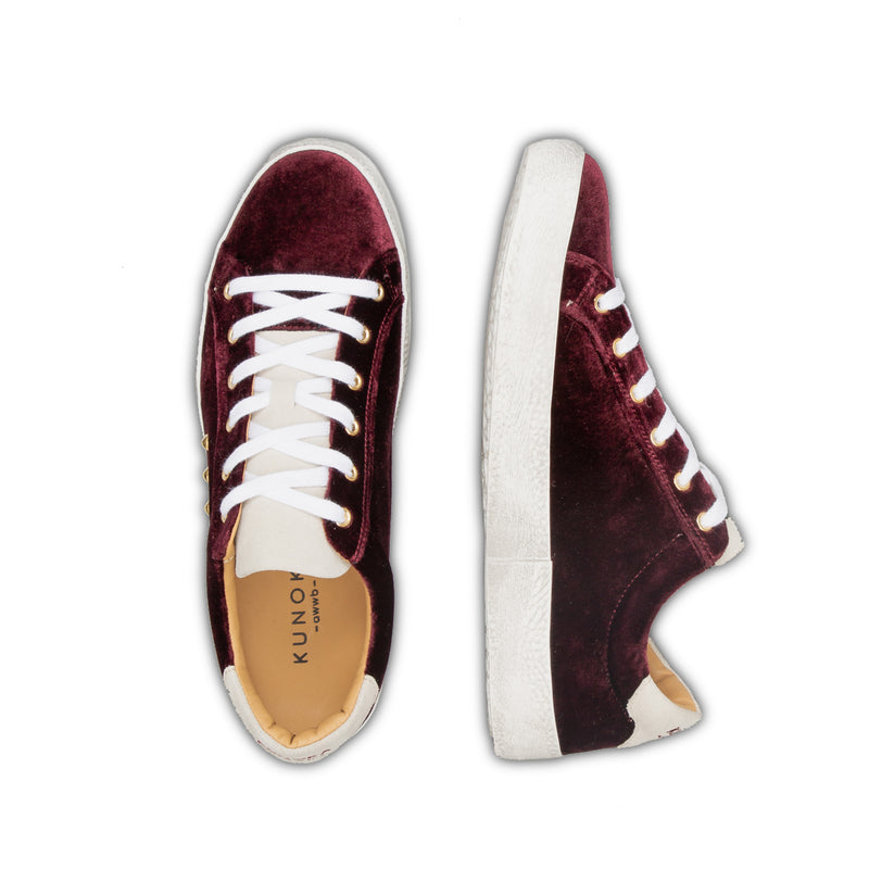 Alex - velvet burgundy