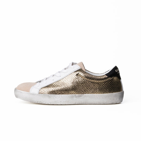 ALEX low sneaker - scaly gold