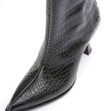 Alixe enkellaarsjes - Croco black