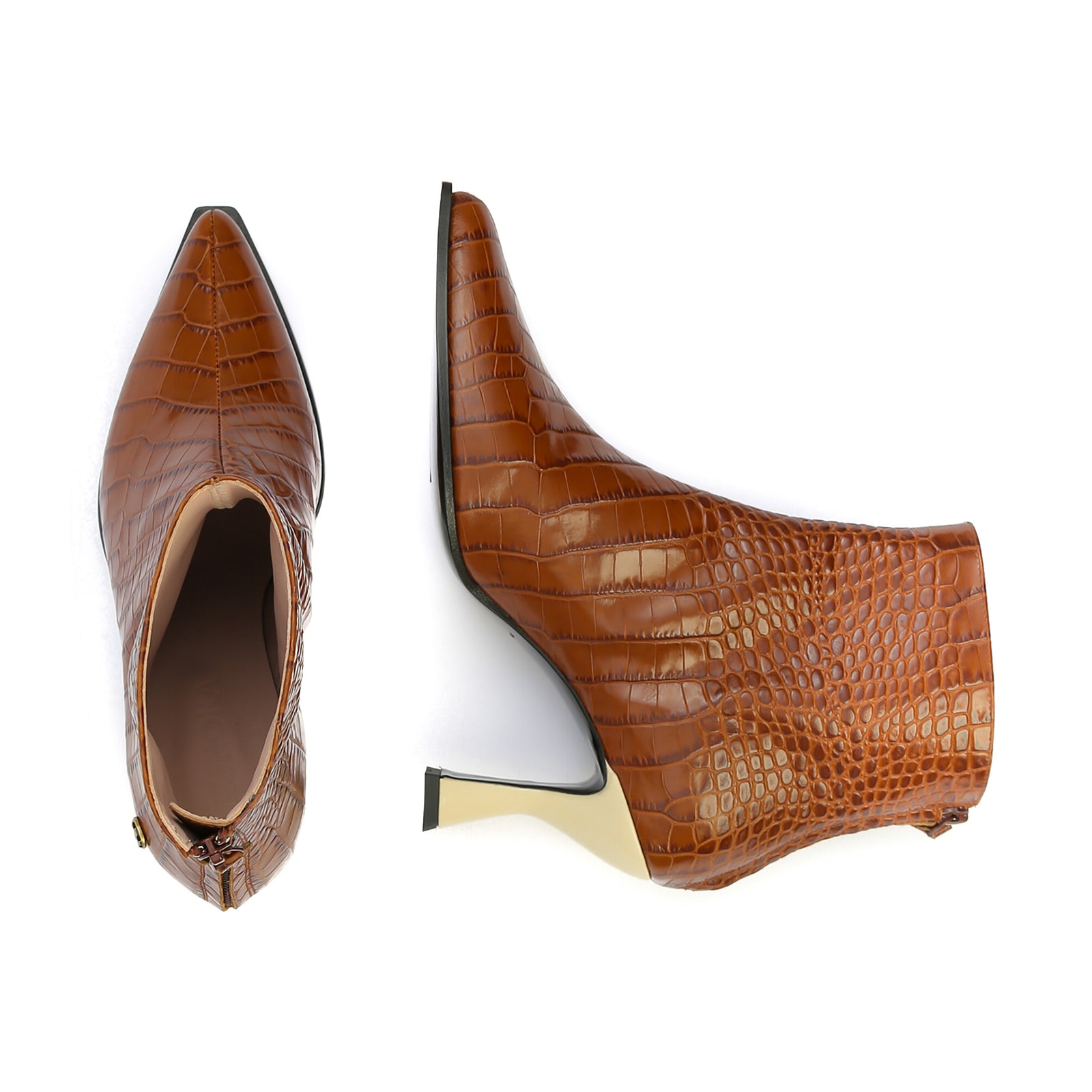ALIXE ankle boot - croco cognac – KUNOKA