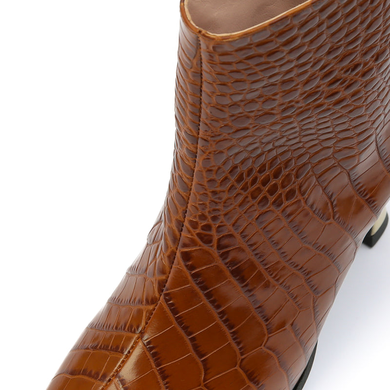 Kunoka ALIXE ankle boot - croco cognac Ankle Boot brown