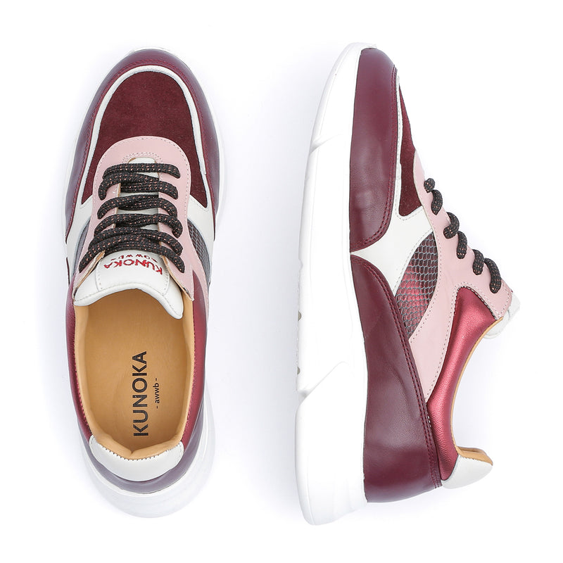 Kunoka ARI platform sneaker - burgundy red Platform Sneaker red