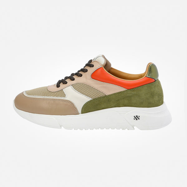 Kunoka ARI platform sneaker - beige khaki and orange Platform Sneaker beige