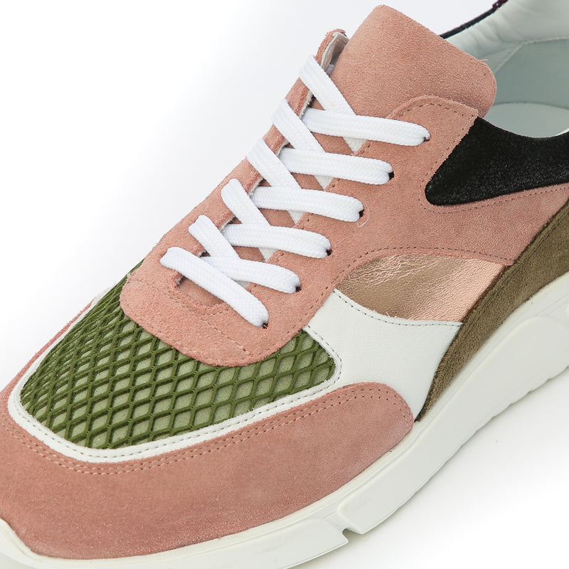 Kunoka ARI platform sneaker - khaki and pink Platform Sneaker multicolor
