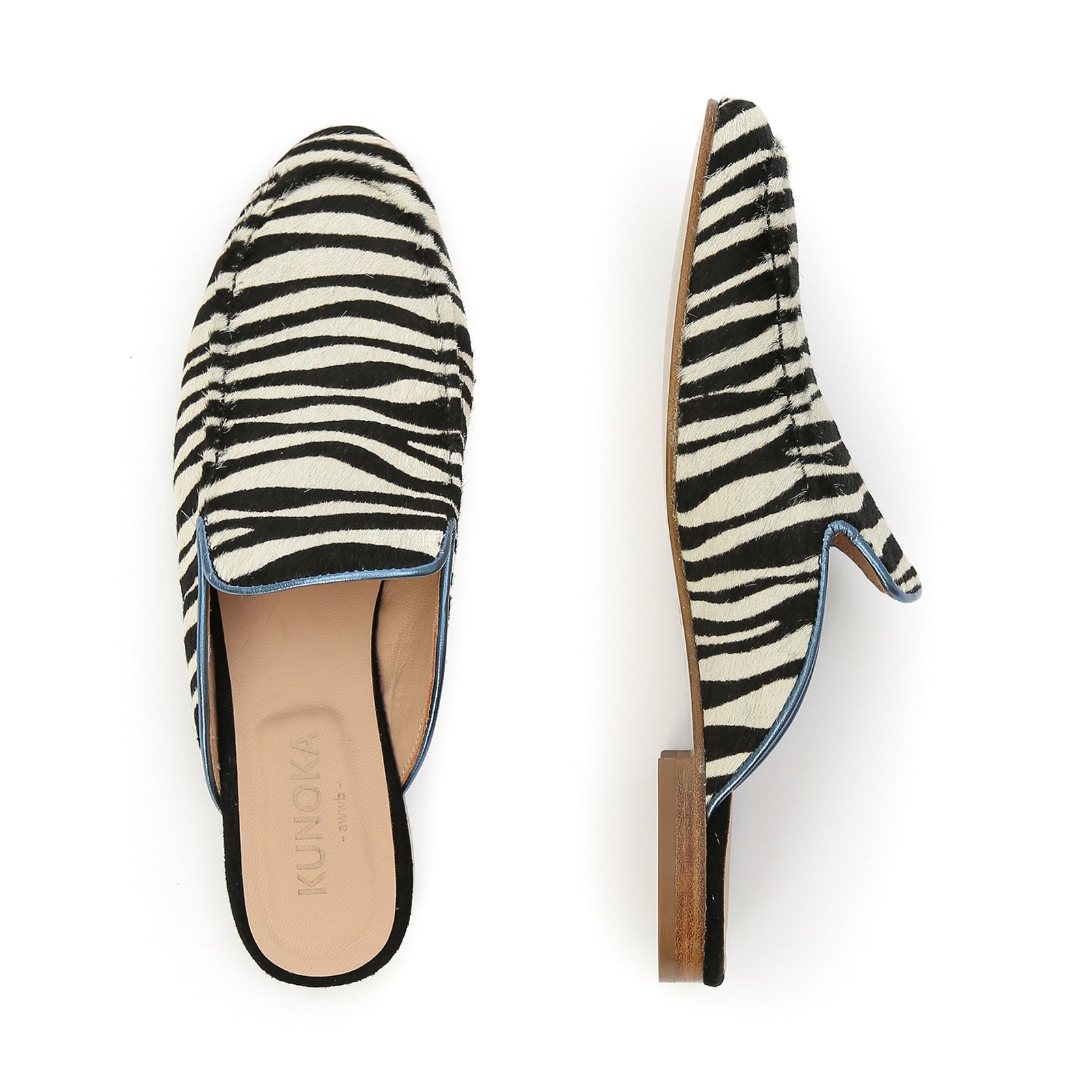 BARBARA slip on mule zebra KUNOKA