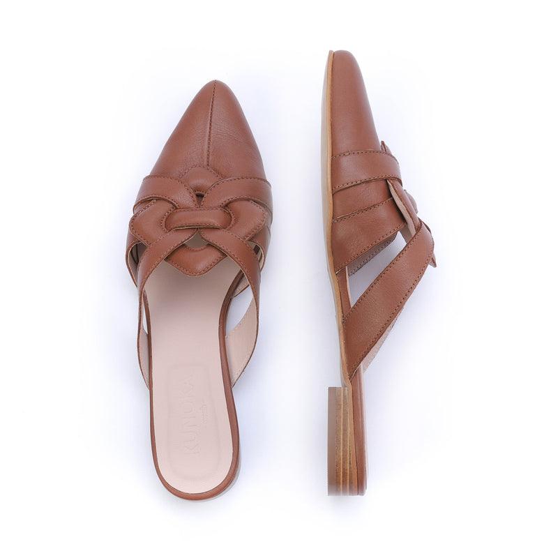 Kunoka CELESTE slip-on mule - cuoio Mules brown