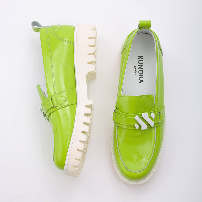 Kunoka EMMY loafer - Baldy Loafer green