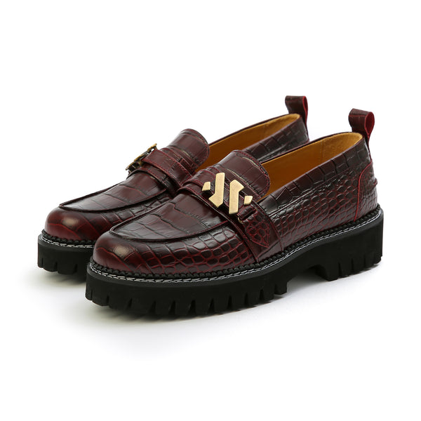 Kunoka EMMY loafer - croco burgundy Loafer red