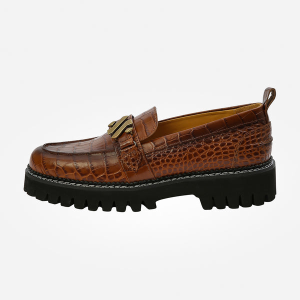 Kunoka EMMY loafer - croco cognac Loafer brown