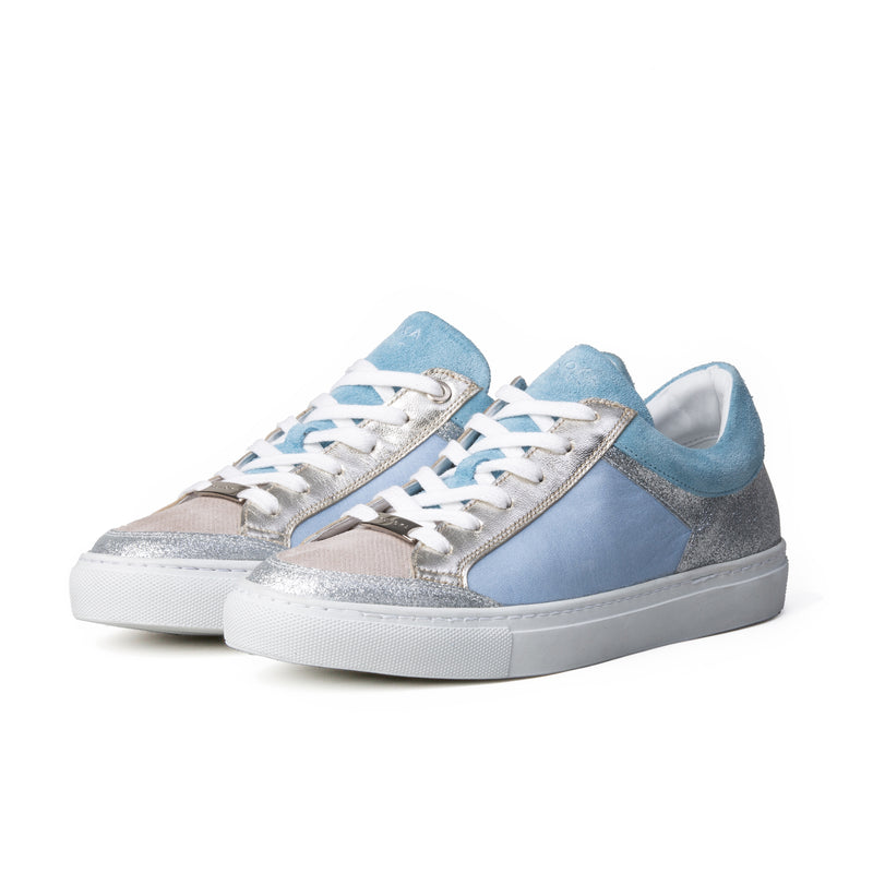GABRIELLE low sneaker - glitter light blue