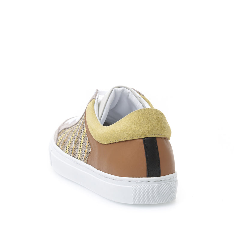 GABRIELLE low sneaker - raffia safari