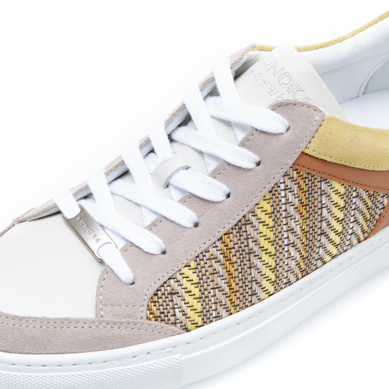 GABRIELLE low sneaker - raffia safari