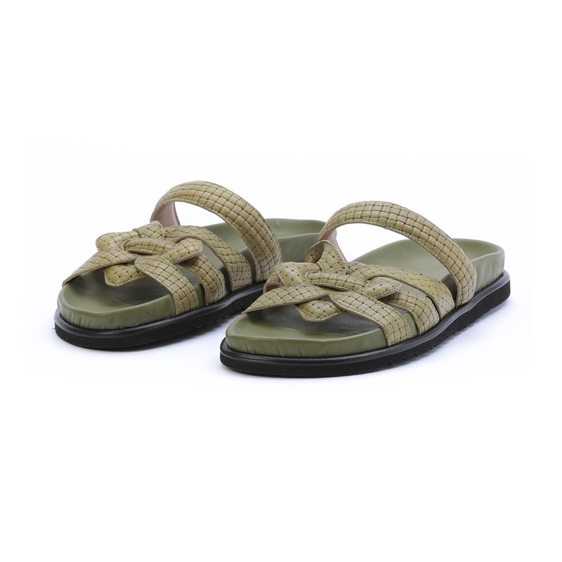 Kunoka HORTENSE flat sandal - kaki Flat Sandal green